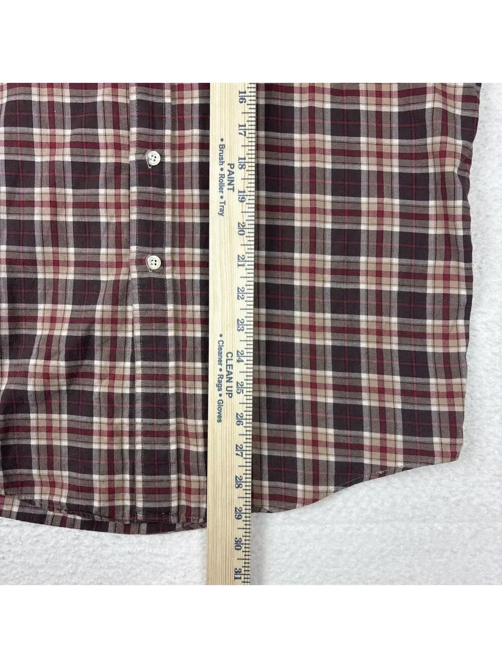 Vintage J Crew Oarsman Long Sleeve Shirt Mens M Red Plaid Lightweight Flannel